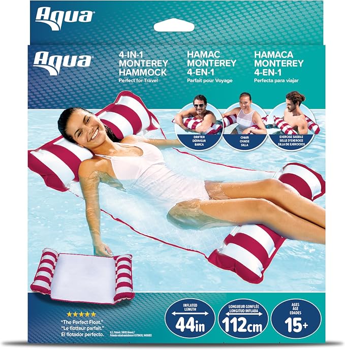 Aqua Original 4-in-1 Monterey Hammock Pool Float & Water Hammock– Multi-Purpose - Image 2