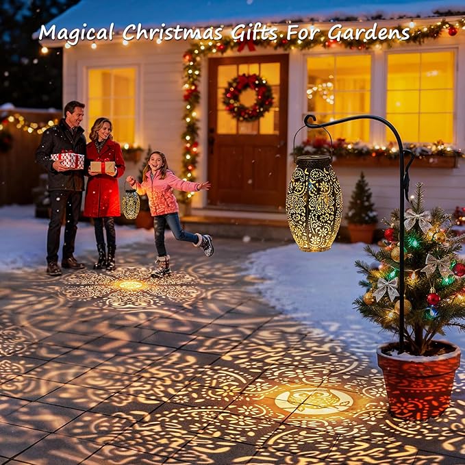 2Pack Owl Solar Outdoor Lanterns Waterproof, Large Decorative Garden Solar - Image 2