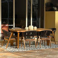 PURPLE LEAF 7-Piece Patio Dining Set Outdoor Furniture Rectangular Table and by PURPLELEAF