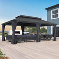 PURPLE LEAF 12' X 20' Hardtop Gazebo Aluminum Gazebo by PURPLELEAF