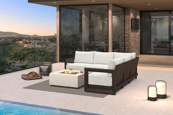 PURPLE LEAF Patio Furniture Set L-Shaped Outdoor Couch - Image 2