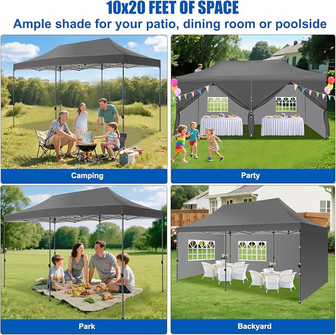 Yesker 10x20 Pop Up Canopy Tent - Image 8