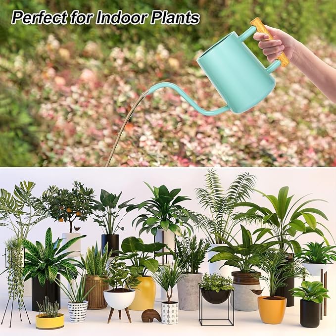 Watering Can Indoor Plants, 35 oz/1000 ml Metal Stainless Steel Watering Can Pot - Image 5
