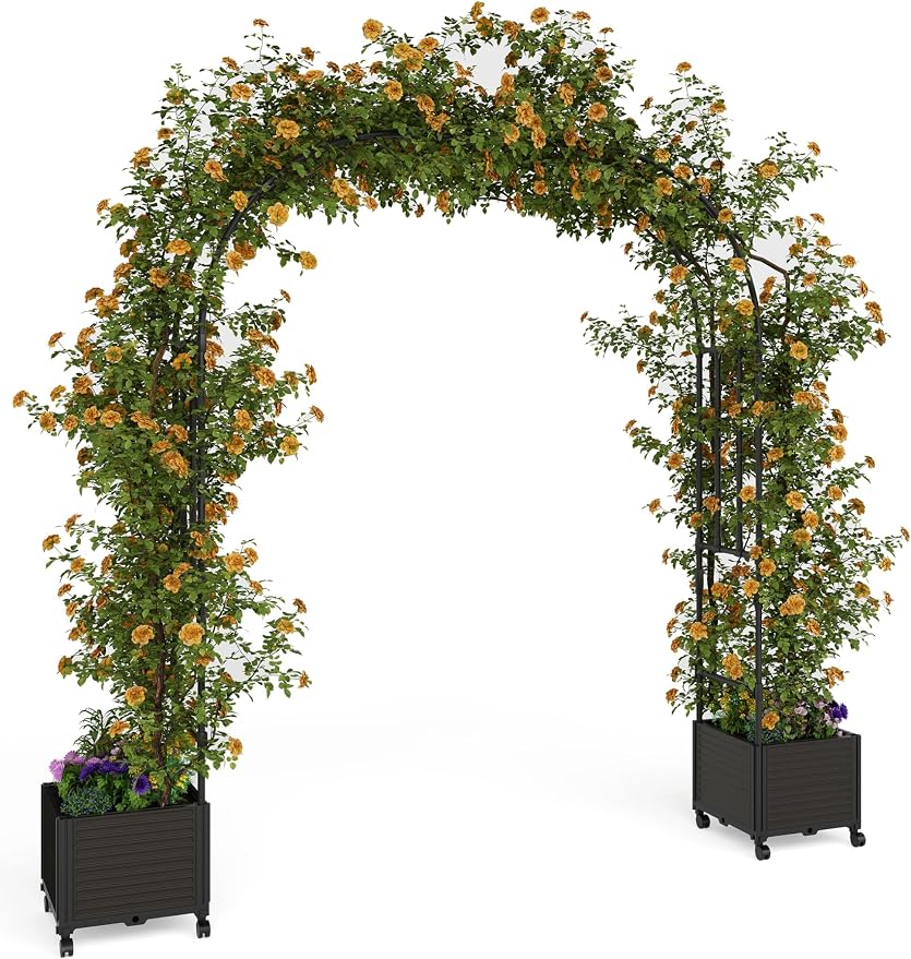Sturdy Rustproof Metal Garden Arch Trellis by Unknown