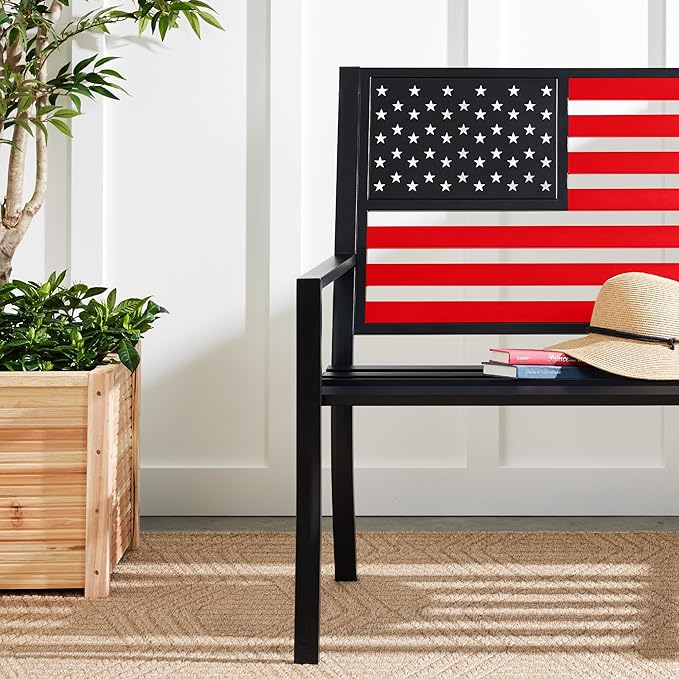 Best Choice Products Outdoor Bench 2-Person Steel Indoor/Outdoor Bench - Image 3