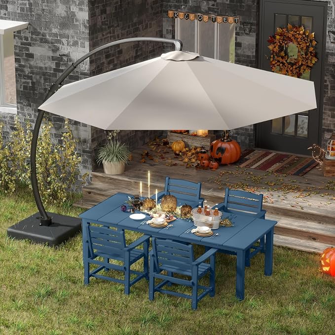 5-Piece Navy Blue Outdoor Dining Set by PatioKingdom
