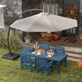 5-Piece Navy Blue Outdoor Dining Set by PatioKingdom