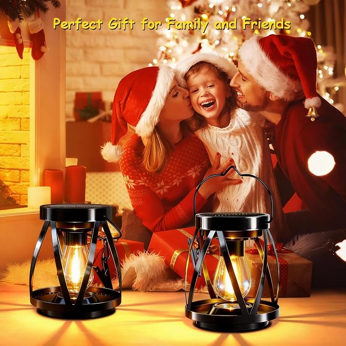 GARPAR Solar Lights Outdoor Waterproof, Upgraded Metal Outdoor Lantern - Image 8