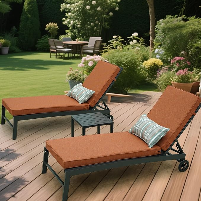 Outdoor Chaise Lounge Cushions, Olefin Lounge Cushion, Rainproof Color - Image 3