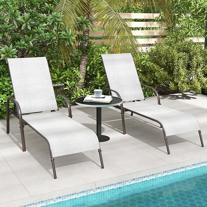 Giantex Patio Lounge Chair, Outdoor Chaise Lounge - Image 2