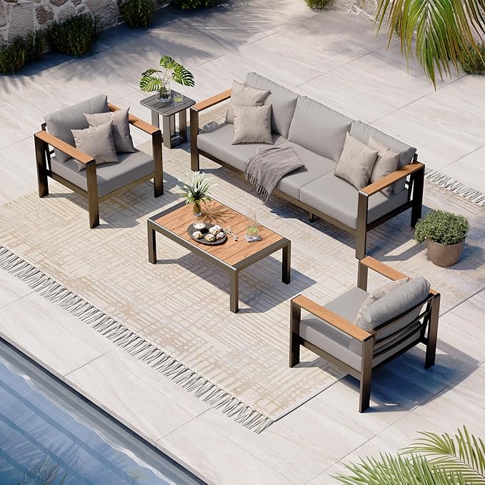 Aluminum Outdoor Patio Furniture Set by Oasbira