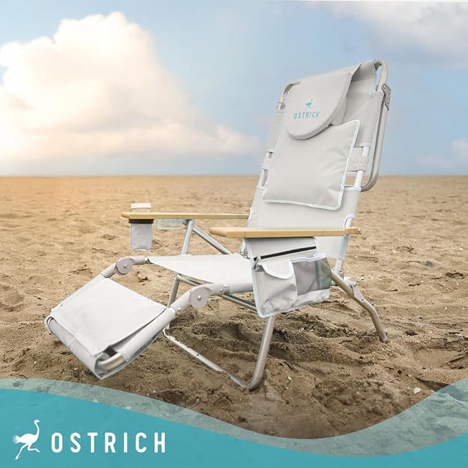 Ostrich Deluxe 3N1 Reclining Lounge Chair, Folding Outdoor Lounger and - Image 5