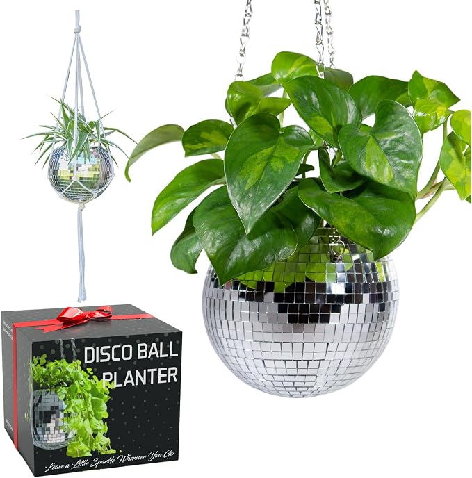 SCANDINORDICA Disco Ball Planter – Value Package: Mirror Disco Planter by SCANDINORDICA