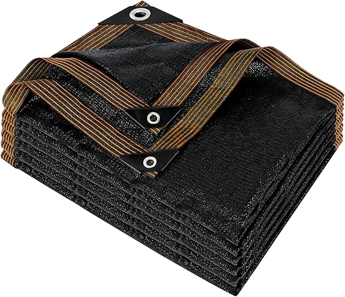 90% Black Shade Cloth for Patio, 4x6 FT Mesh Tarp Sun Shade Cloth by IMSGVIFO