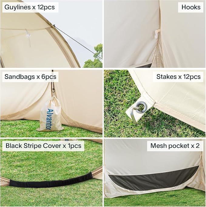 Alvantor® Screen House Gazebo, Pop Up Igloo Screened Canopy Tent - Image 7