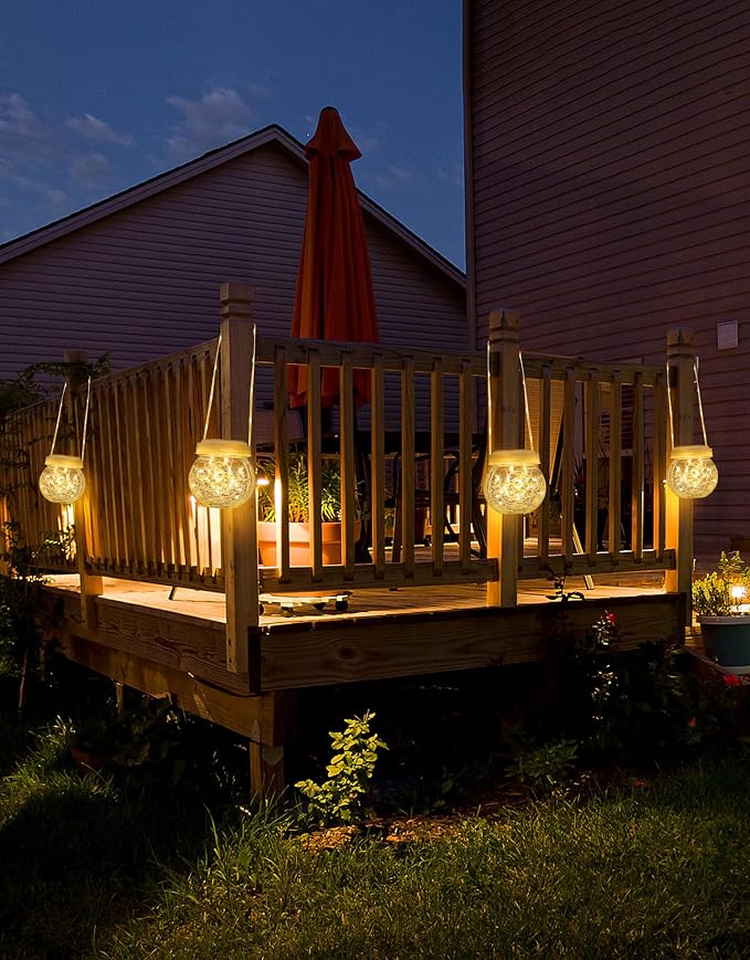 Solar Lantern Solar Lights Outdoor Waterproof 6-Pack, Solar Powered Hanging - Image 9