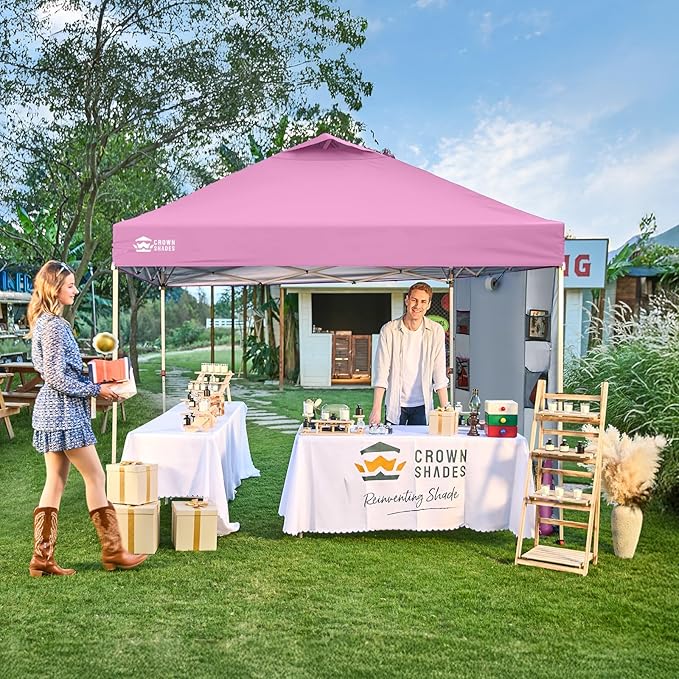 CROWN SHADES Canopy Tent, 10 x 10 Foot Portable Pop Up Outdoor Shelter - Image 3