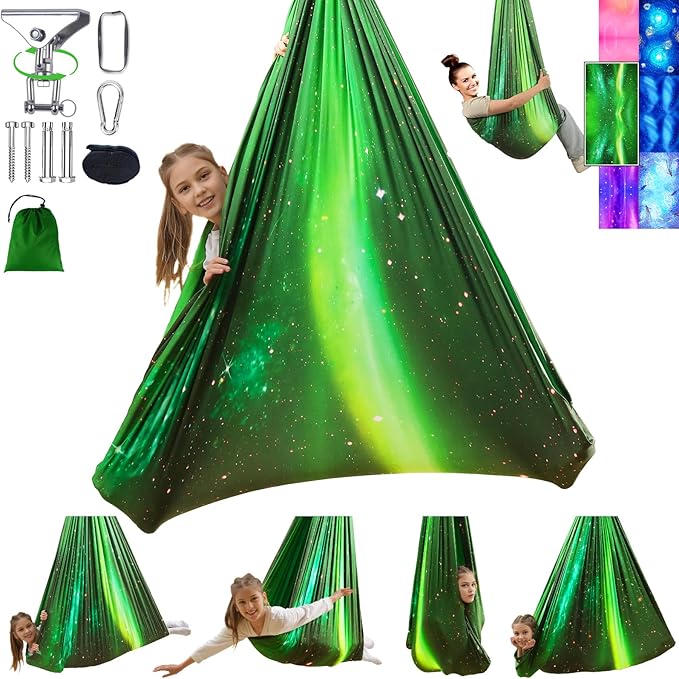 Sensory Swing for Kids and Adults Indoor & Outdoor Double Layer Therapy Cuddle by Heyfriday