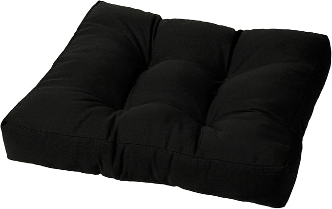Cushion Source Tufted Ottoman Cushions, Sunbrella Black by CushionSource