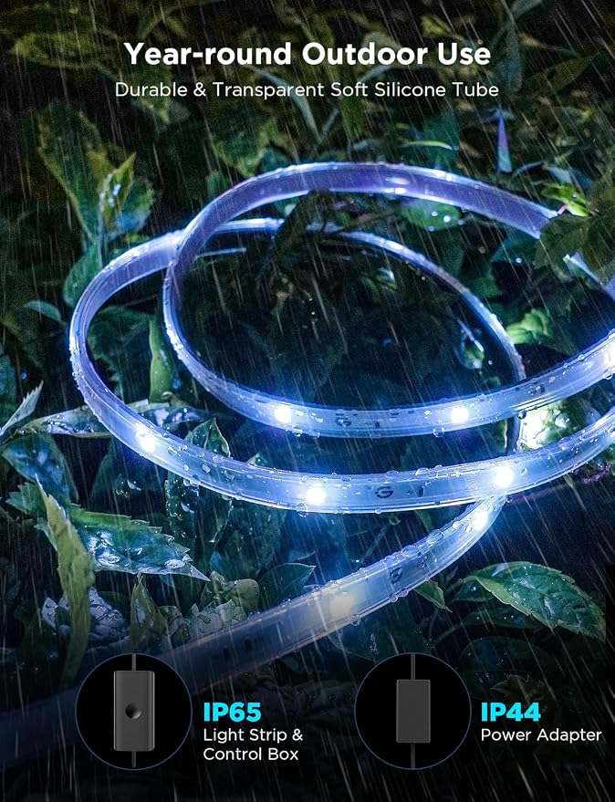 Govee Outdoor LED Strip Lights, 98.4ft Smart Outdoor Lights Work - Image 4