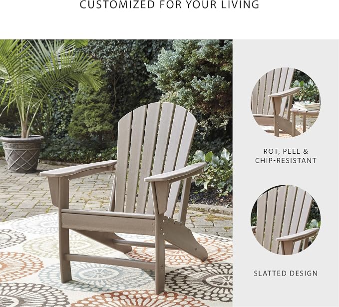 Signature Design by Ashley Sundown Treasure Outdoor Patio HDPE Adirondack Chair - Image 5