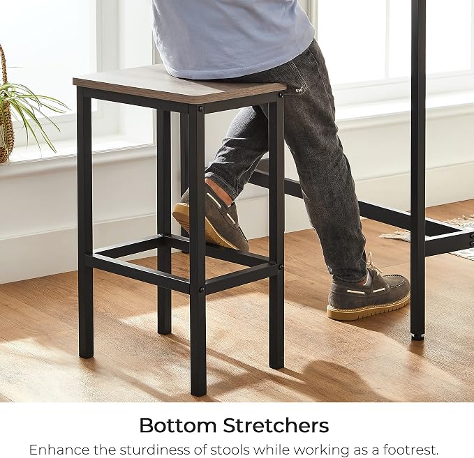 VASAGLE Bar Stools, Kitchen Breakfast Bar Stools - Image 7