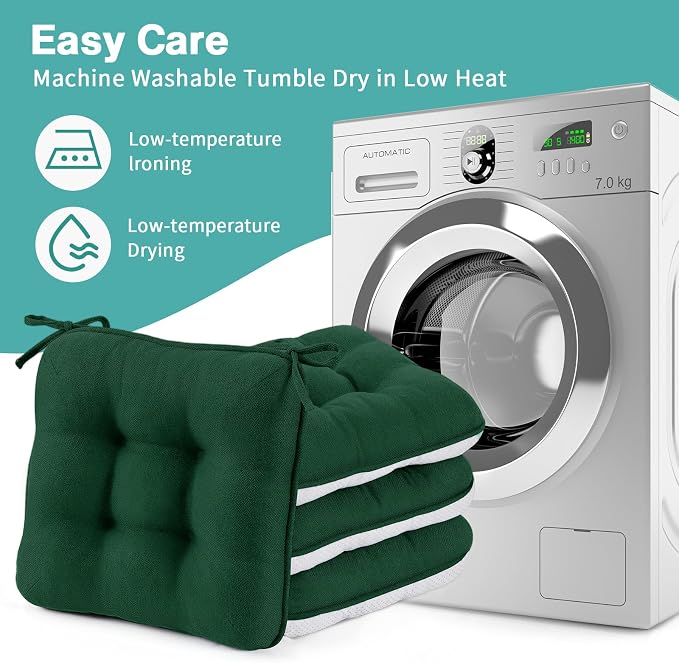 BETU Chair Cushions for Dining Chairs Set of 4, 3.5" Thick Kitchen Table Chair - Image 9