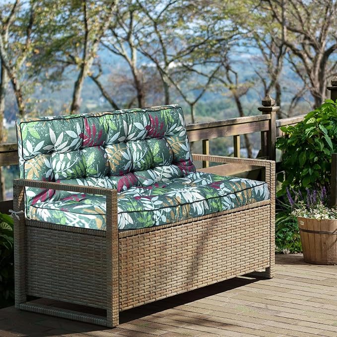 Outside Benches Cushion with Backrest, Thicken Waterproof Swing Cushions 2/3 - Image 7
