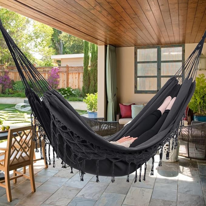 Double Boho Macrame Hammock - Image 2