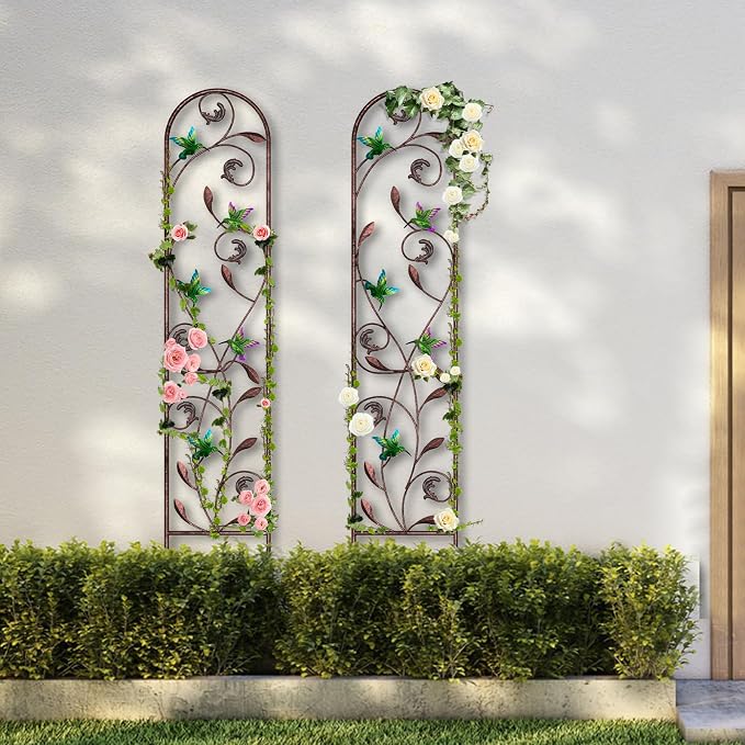 aboxoo Set of 2 Packs Hummingbird Metal Garden Trellis - Image 8