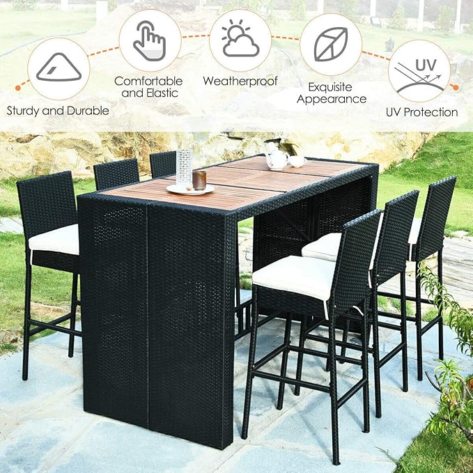 Tangkula 7 PCS Outdoor Wicker Furniture - Image 5