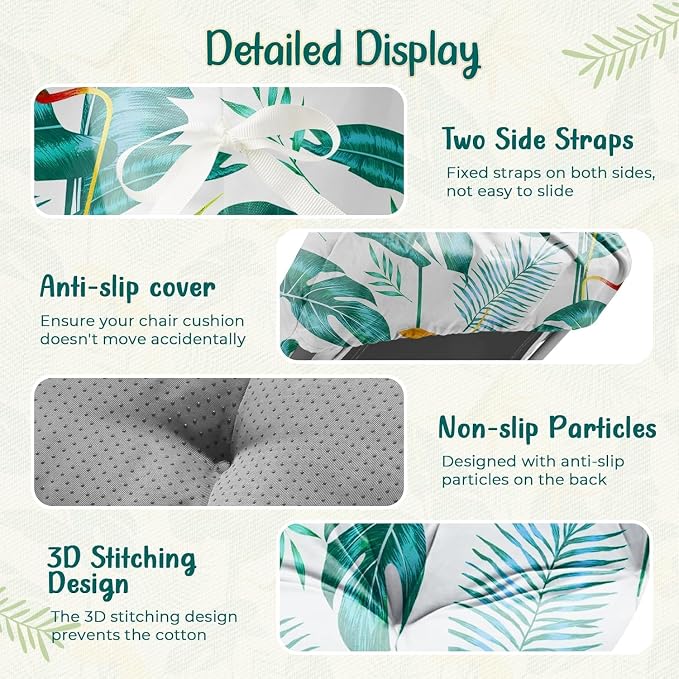4 Pack Outdoor Chaise Lounge Chair Cushion 75.1 x 22.8 x 4.7 Inches 100% - Image 5