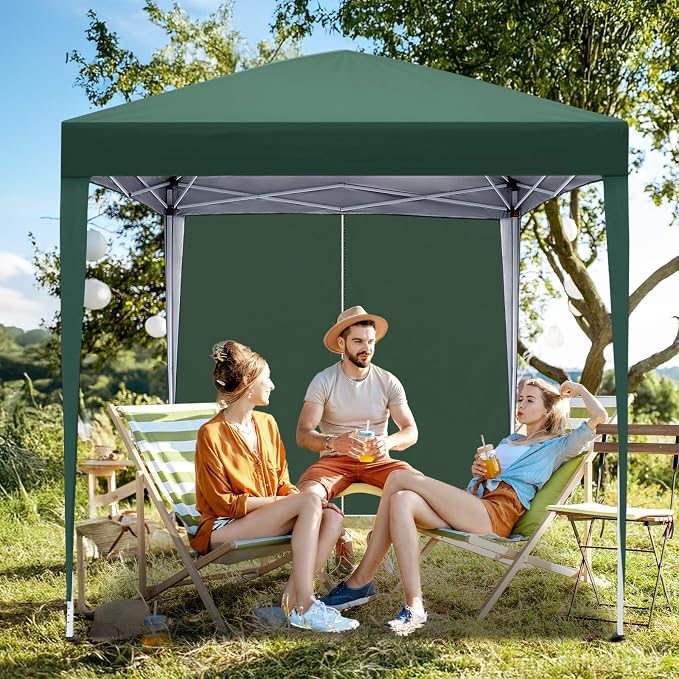 VINGLI Pop Up Canopy Tent with Sidewalls, Outdoor Gazebo Canopy Tent, Patio - Image 2