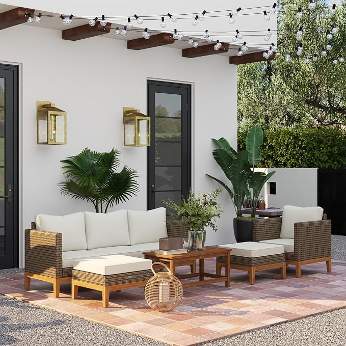 Outsunny Wooden Patio Furniture Set - Image 2