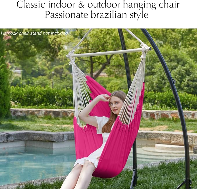 PNAEUT Hammock Chair Hanging Rope Swing - Image 2