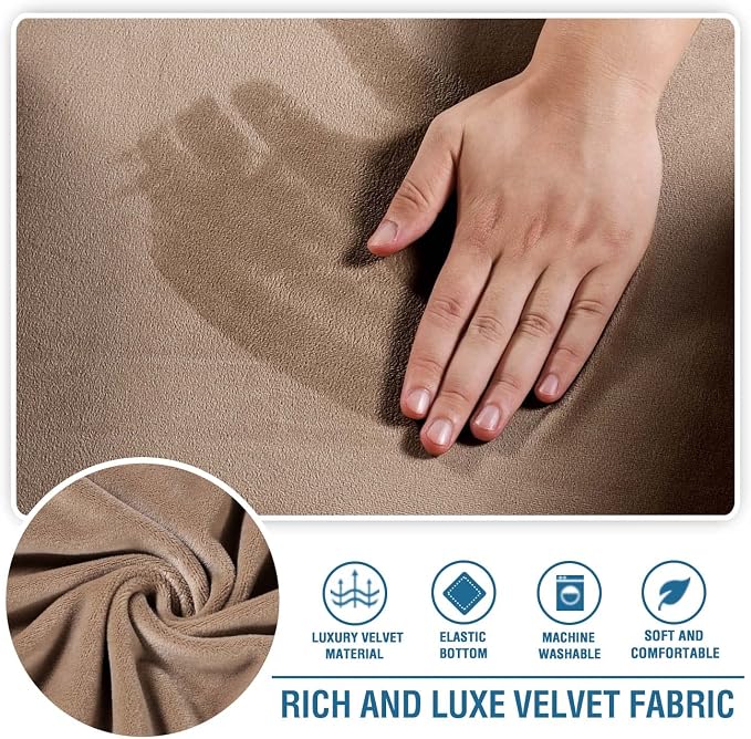 H.VERSAILTEX Chaise Lounge Cover Indoor Velvet Chaise Slipcover High Stretch - Image 3