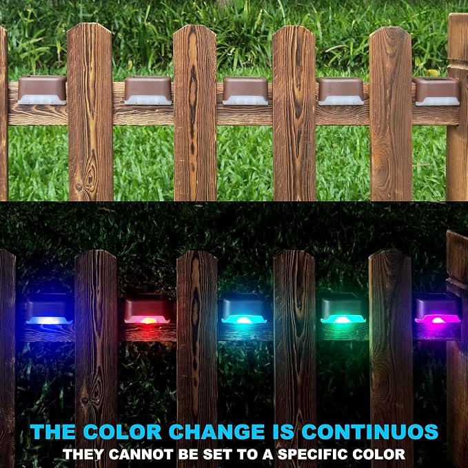 DenicMic Solar Deck Lights Outdoor 16 Pack Step Solar Lights Waterproof - Image 5