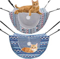 Unittype 2 Pieces Cat Cage Hammock Hanging Pet Bed Double Layer Soft Plush by Unittype