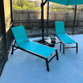 PURPLE LEAF Outdoor Patio Chaise Lounge Set 2 Pieces Pool Lounge Sunbathing by PURPLELEAF