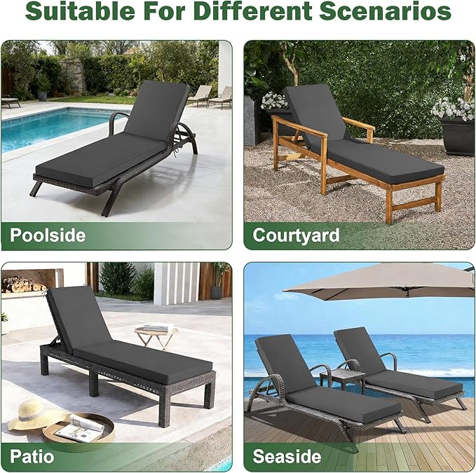Chaise Lounge Cushions Outdoor, Outdoor Chaise Cushion - Image 2