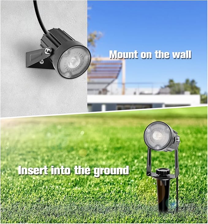 APONUO Christmas Solar Spot Lights Outdoor Color Changing, 2 Colors Modes Metal - Image 7