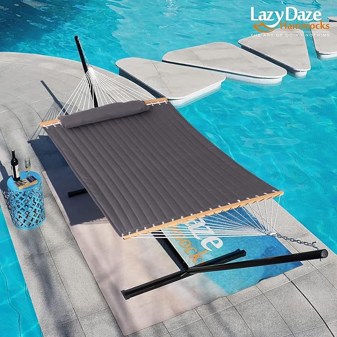 Lazy Daze Hammocks 12 FT Double Quilted Fabric Hammock - Image 7