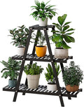 Bamboo Plant Stand Indoor/Outdoor, Rectangular, 8 Potted Flower Holder Ladder by Furshus