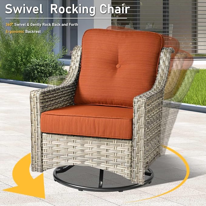 HOOOWOOO 9 Piece Patio Furniture Conversation Sets - Image 2