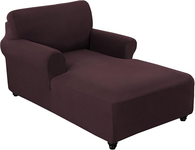 FantasDecor Chaise Lounge Cover Stretch Chair Lattice Slipcover by FantasDecor