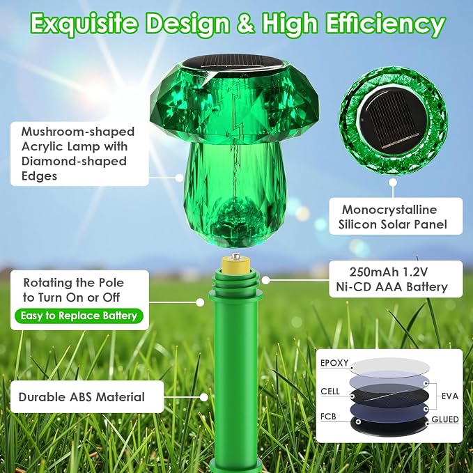 Mancra 8 Pack Solar Garden Lights Outdoor - Image 3