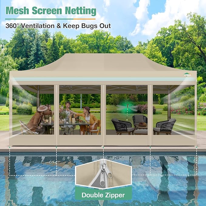 COBIZI 10x20 Canopy Tent, Heavy Duty Pop up Canopy - Image 6