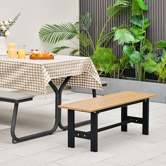 Giantex 2-Pack Outdoor Bench Seat - Image 4
