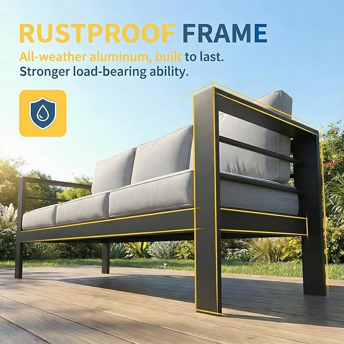 Solaste Aluminum Patio Furniture Set - Image 3