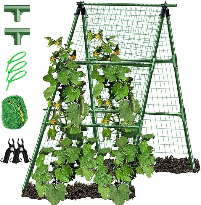 A-Frame Metal Garden Trellis Set by JK-GMTE